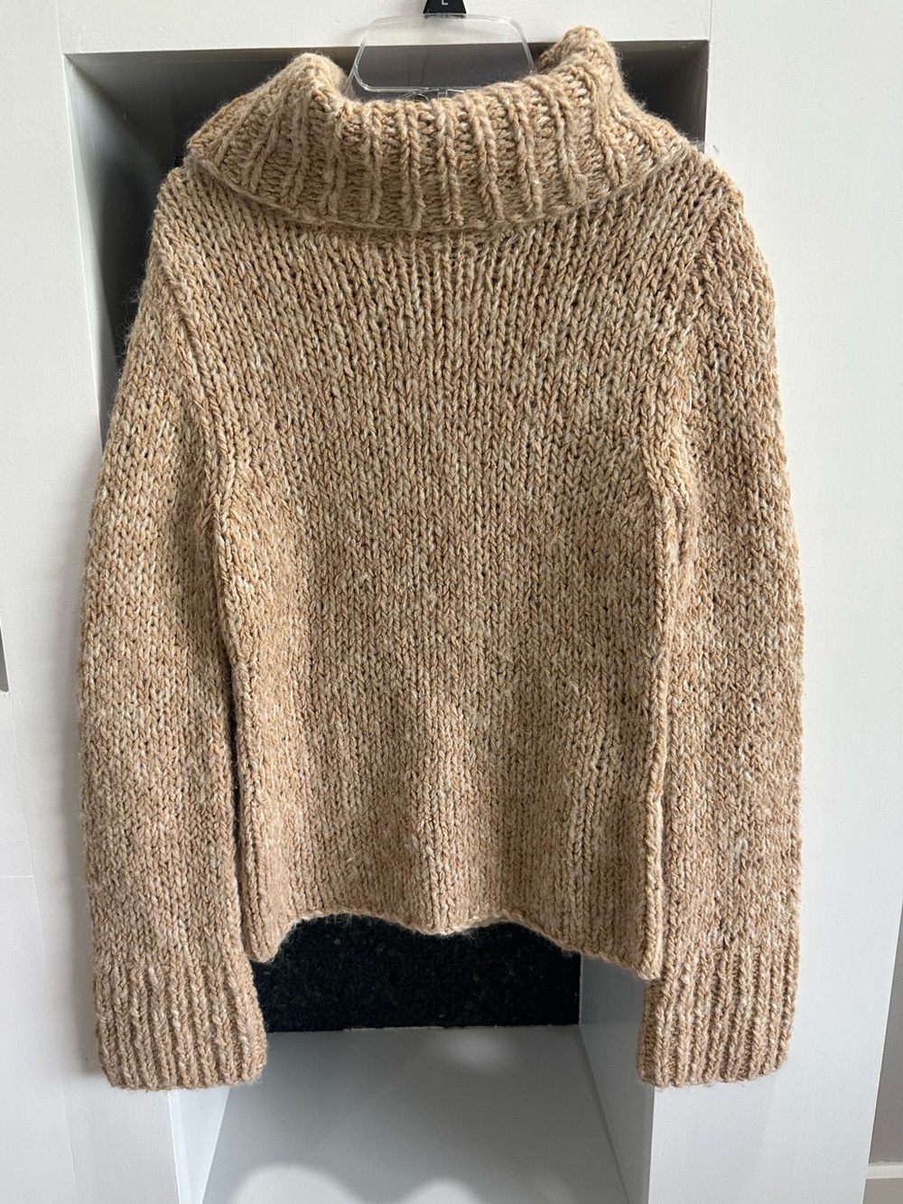 Express Beige Marled Turtleneck Sweater